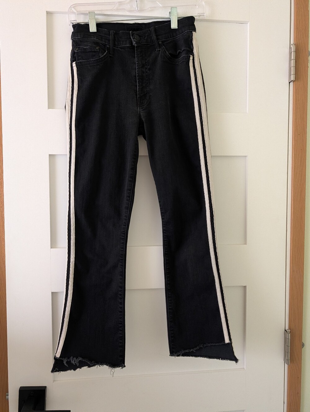 MOTHER The Insider Crop Step Fray Guilty Racer Jeans Size 26